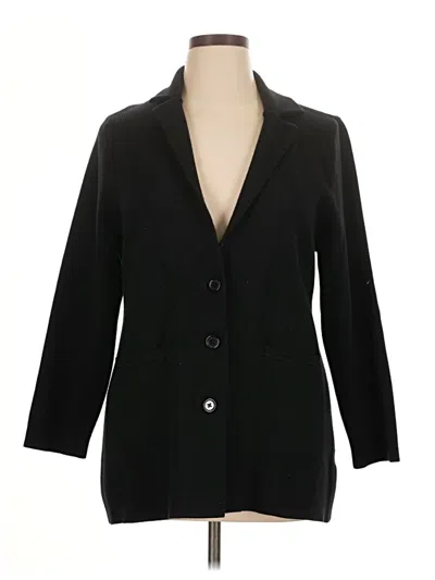 Pre-owned Coldwater Creek Cardigan Sweater In Black