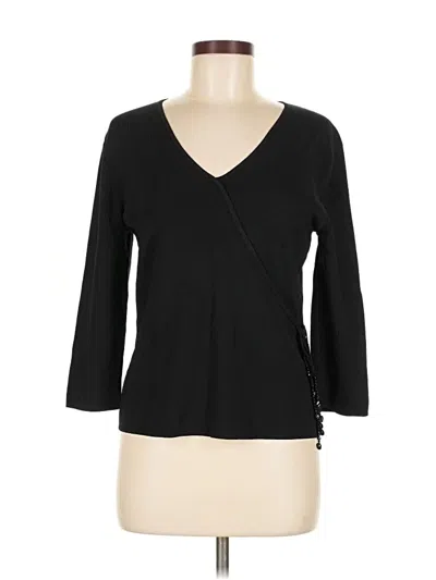 Pre-owned Coldwater Creek Cardigan Sweater In Black