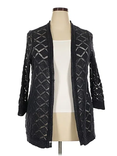 Pre-owned Coldwater Creek Cardigan Sweater In Black