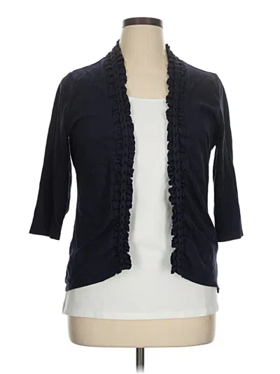 Pre-owned Coldwater Creek Cardigan Sweater In Blue