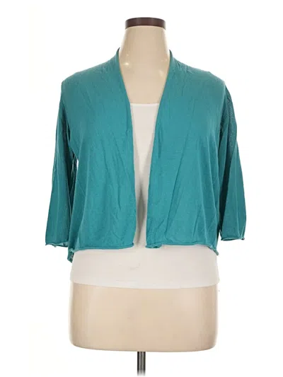 Pre-owned Coldwater Creek Cardigan Sweater In Blue