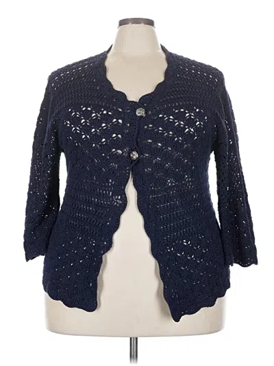 Pre-owned Coldwater Creek Cardigan Sweater In Blue