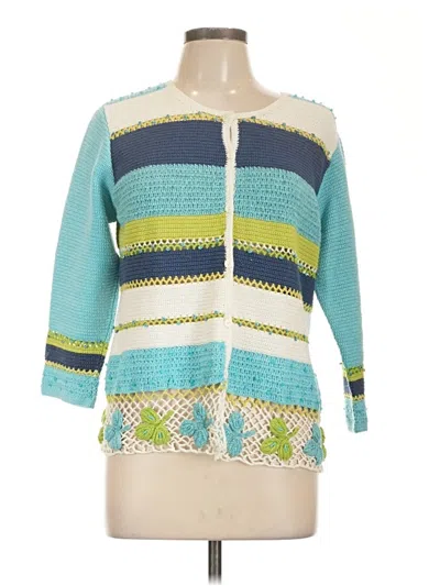 Pre-owned Coldwater Creek Cardigan Sweater In Blue