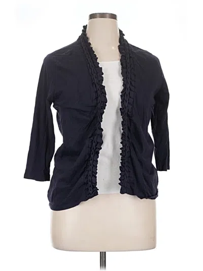 Pre-owned Coldwater Creek Cardigan Sweater In Blue