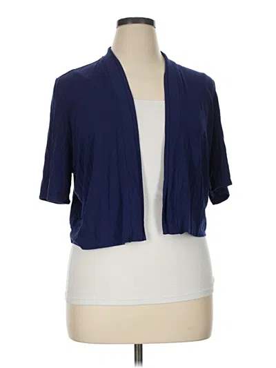 Pre-owned Coldwater Creek Cardigan Sweater In Blue