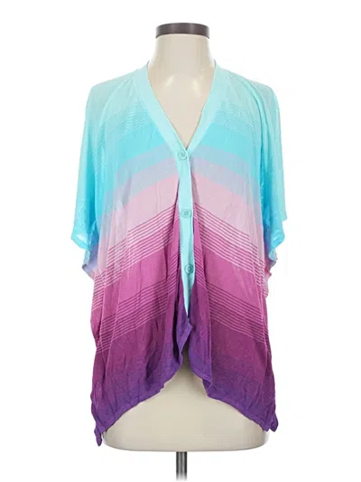 Pre-owned Coldwater Creek Cardigan Sweater In Blue