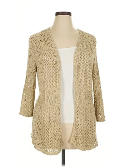 Pre-owned Coldwater Creek Cardigan Sweater In Brown