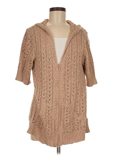 Pre-owned Coldwater Creek Cardigan Sweater In Brown