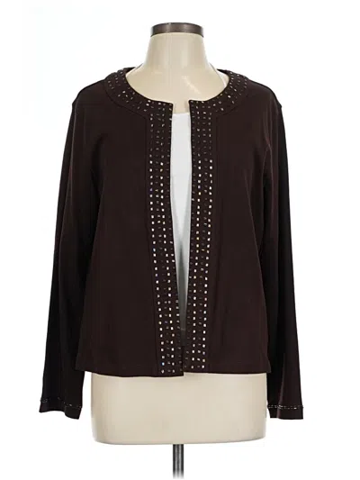 Pre-owned Coldwater Creek Cardigan Sweater In Brown