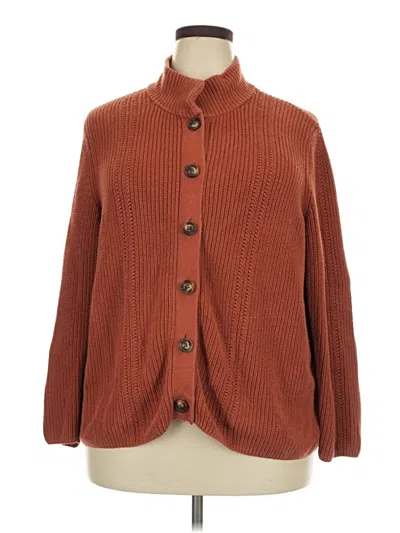 Pre-owned Coldwater Creek Cardigan Sweater In Brown
