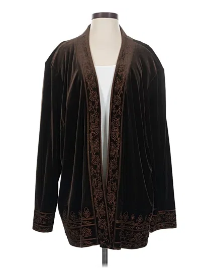 Pre-owned Coldwater Creek Cardigan Sweater In Brown