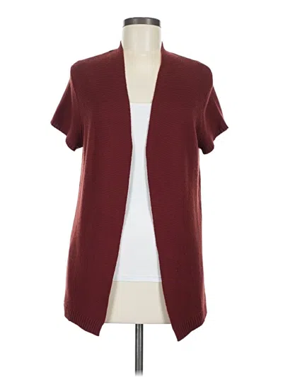 Pre-owned Coldwater Creek Cardigan Sweater In Burgundy