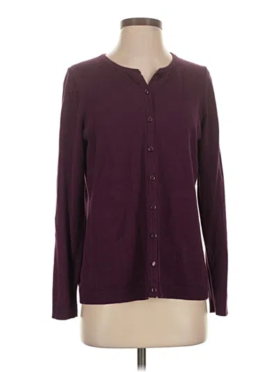 Pre-owned Coldwater Creek Cardigan Sweater In Burgundy