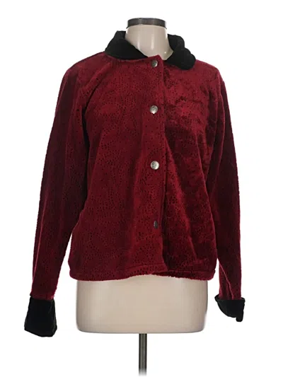 Pre-owned Coldwater Creek Cardigan Sweater In Burgundy