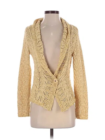 Pre-owned Coldwater Creek Cardigan Sweater In Gold
