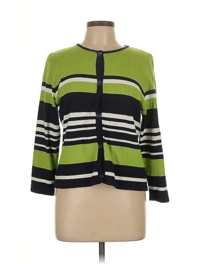 Pre-owned Coldwater Creek Cardigan Sweater In Green