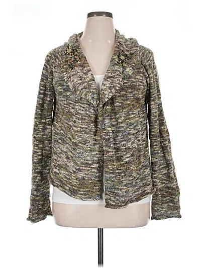 Pre-owned Coldwater Creek Cardigan Sweater In Green