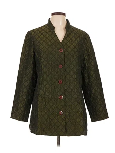 Pre-owned Coldwater Creek Cardigan Sweater In Green