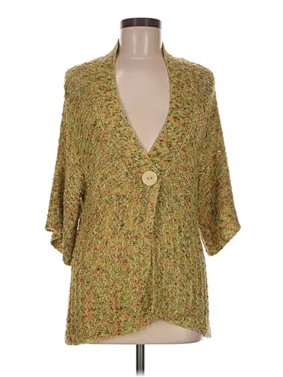Pre-owned Coldwater Creek Cardigan Sweater In Green
