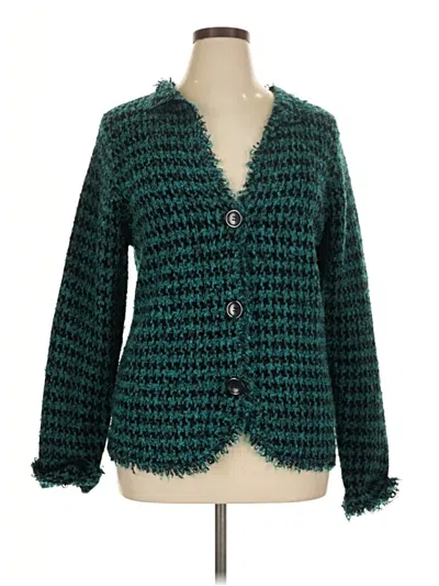 Pre-owned Coldwater Creek Cardigan Sweater In Green