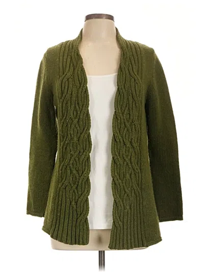 Pre-owned Coldwater Creek Cardigan Sweater In Green