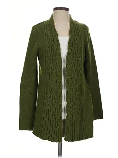 Pre-owned Coldwater Creek Cardigan Sweater In Green