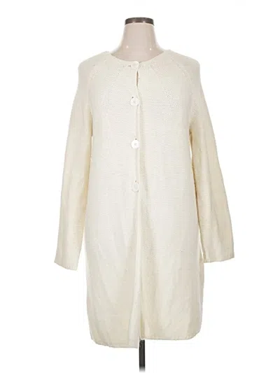 Pre-owned Coldwater Creek Cardigan Sweater In Ivory