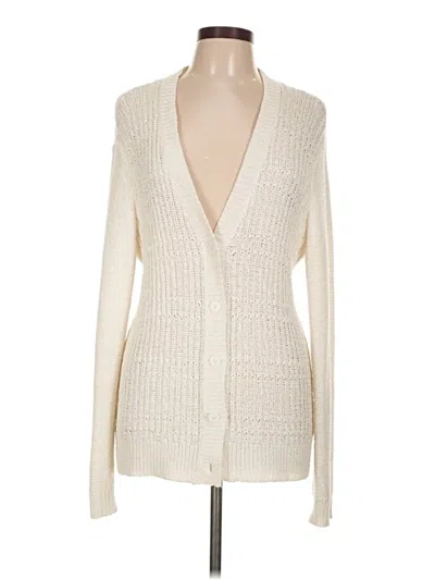 Pre-owned Coldwater Creek Cardigan Sweater In Ivory