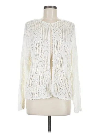 Pre-owned Coldwater Creek Cardigan Sweater In Ivory