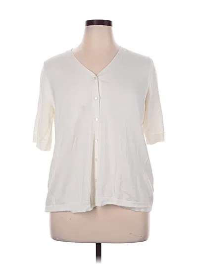 Pre-owned Coldwater Creek Cardigan Sweater In Ivory