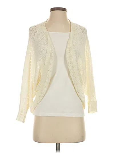 Pre-owned Coldwater Creek Cardigan Sweater In Ivory