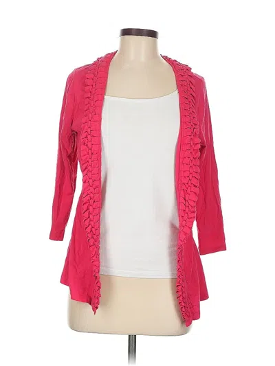 Pre-owned Coldwater Creek Cardigan Sweater In Pink
