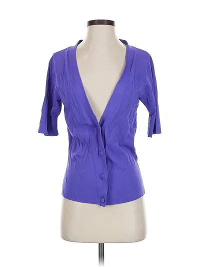 Pre-owned Coldwater Creek Cardigan Sweater In Purple