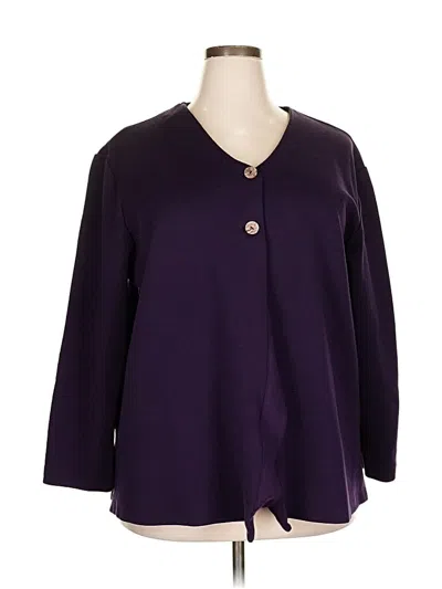 Pre-owned Coldwater Creek Cardigan Sweater In Purple