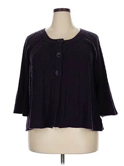 Pre-owned Coldwater Creek Cardigan Sweater In Purple