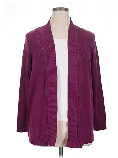Pre-owned Coldwater Creek Cardigan Sweater In Purple