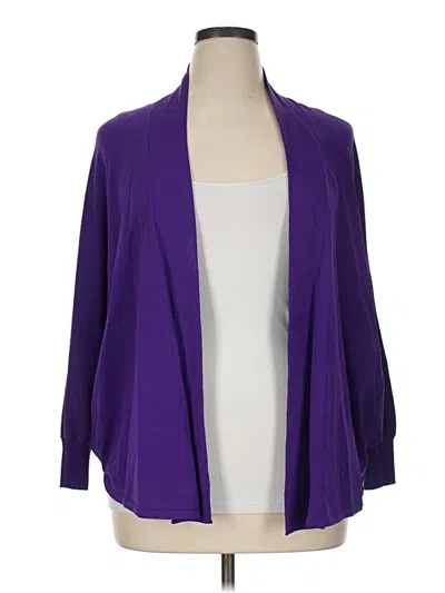 Pre-owned Coldwater Creek Cardigan Sweater In Purple