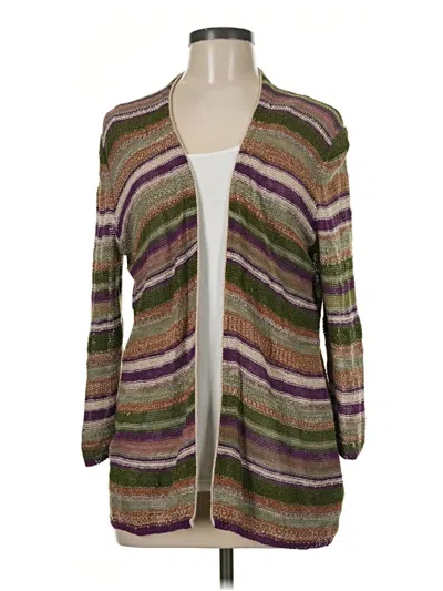 Pre-owned Coldwater Creek Cardigan Sweater In Purple