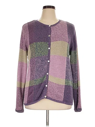 Pre-owned Coldwater Creek Cardigan Sweater In Purple
