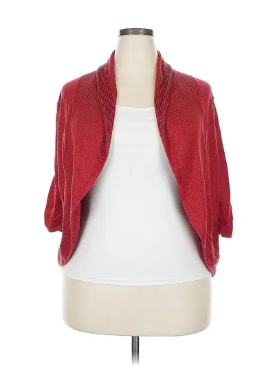 Pre-owned Coldwater Creek Cardigan Sweater In Red