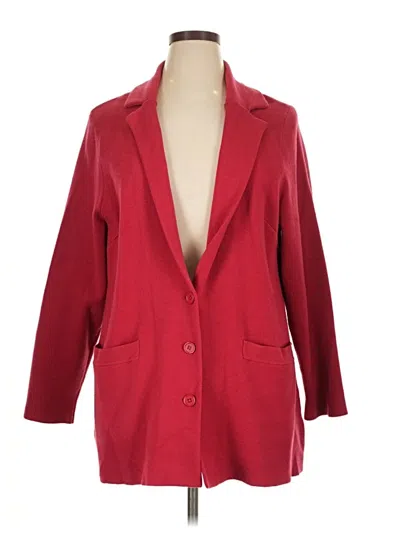 Pre-owned Coldwater Creek Cardigan Sweater In Red