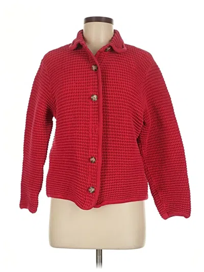 Pre-owned Coldwater Creek Cardigan Sweater In Red