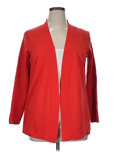 Pre-owned Coldwater Creek Cardigan Sweater In Red