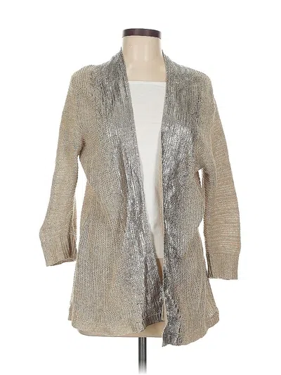 Pre-owned Coldwater Creek Cardigan Sweater In Silver