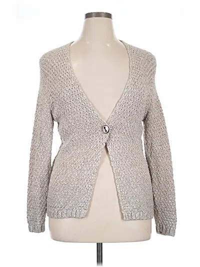 Pre-owned Coldwater Creek Cardigan Sweater In Silver