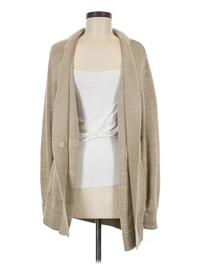 Pre-owned Coldwater Creek Cardigan Sweater In Tan