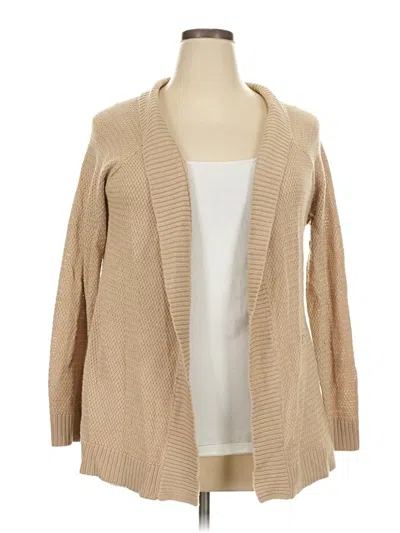 Pre-owned Coldwater Creek Cardigan Sweater In Tan