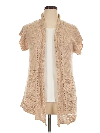 Pre-owned Coldwater Creek Cardigan Sweater In Tan