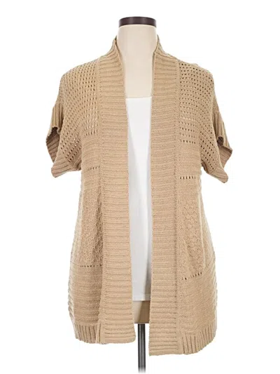 Pre-owned Coldwater Creek Cardigan Sweater In Tan