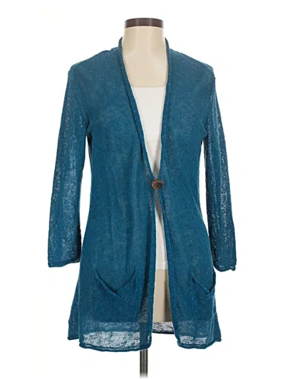 Pre-owned Coldwater Creek Cardigan Sweater In Teal